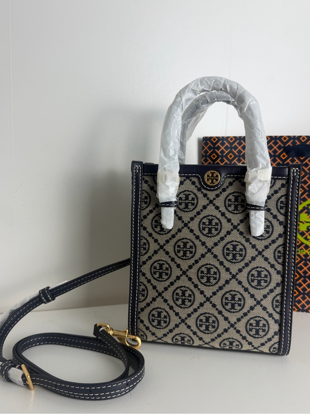 NWT Tory Burch MINI T MONOGRAM TOTE